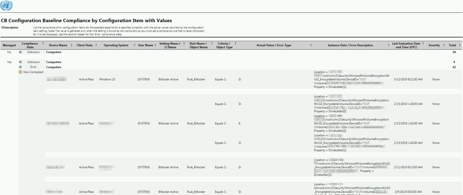 Baseline Reporting With Actual Values Output In Sccm With Regard To