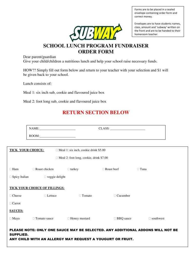 10+ Fundraiser Order Form Templates – Docs, Word | Free Pertaining To Blank Fundraiser Order Form Template