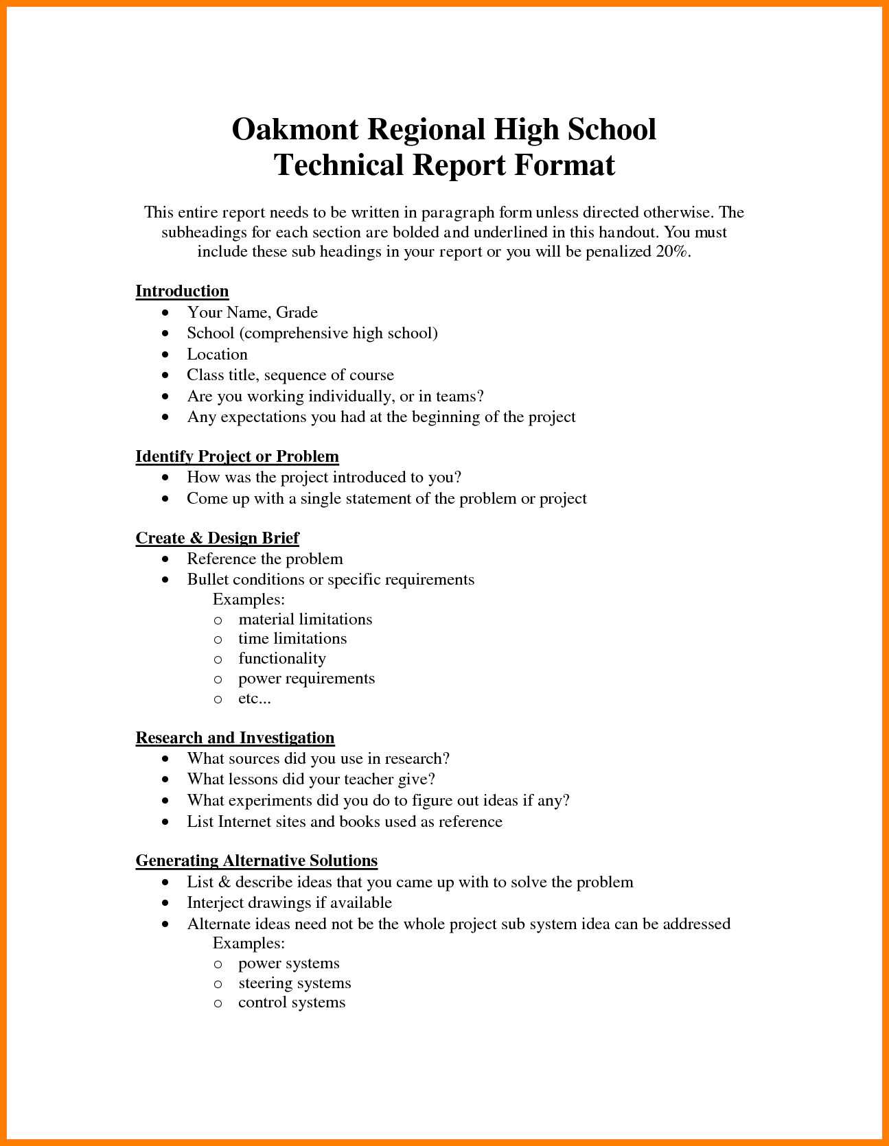 10+ Technical Report Writing Examples - Pdf | Examples Throughout Template For Technical Report