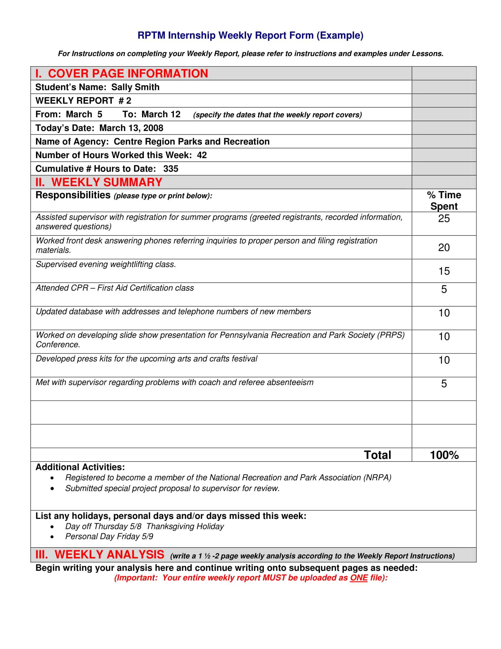 10+ Weekly Operations Report Examples - Pdf, Word, Pages Throughout Operations Manager Report Template