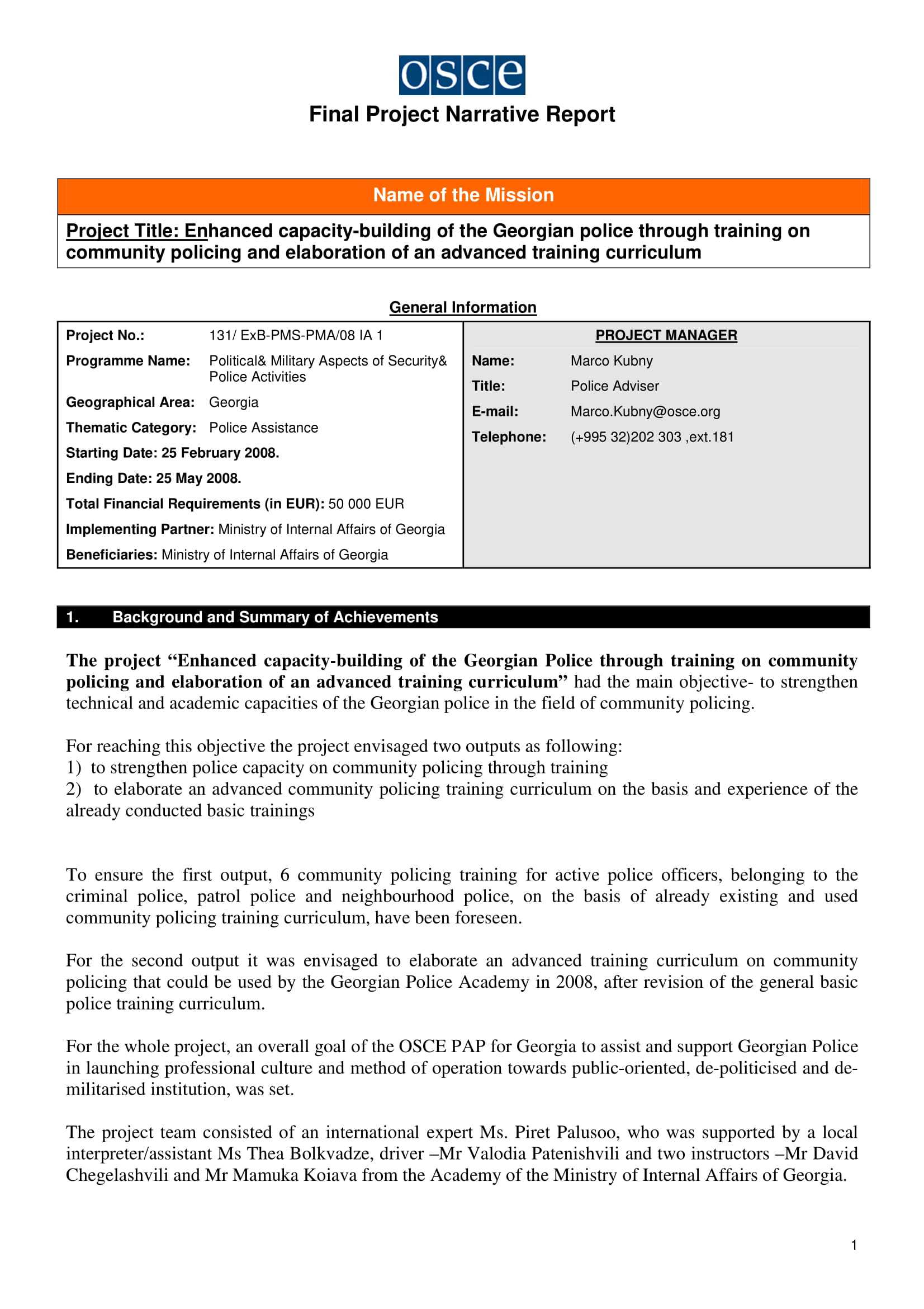 11+ Narrative Report Examples – Pdf | Examples In Training Summary Report Template