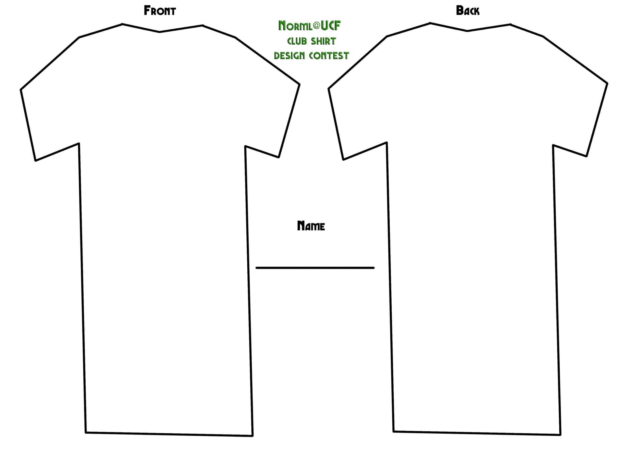 12 Printable T Shirt Template Images – Blank T Shirt Outline Intended For Blank Tshirt Template Printable