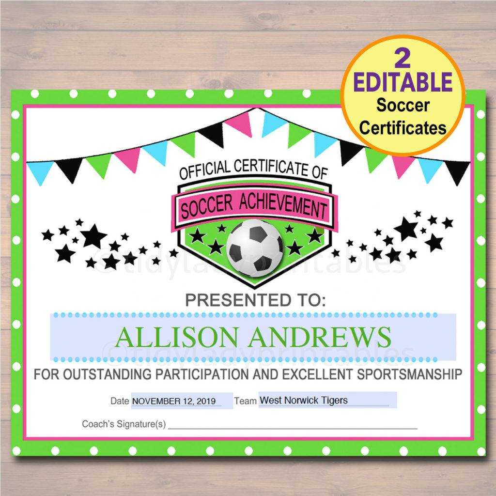 13+ Soccer Award Certificate Examples – Pdf, Psd, Ai Regarding Soccer Certificate Templates For Word