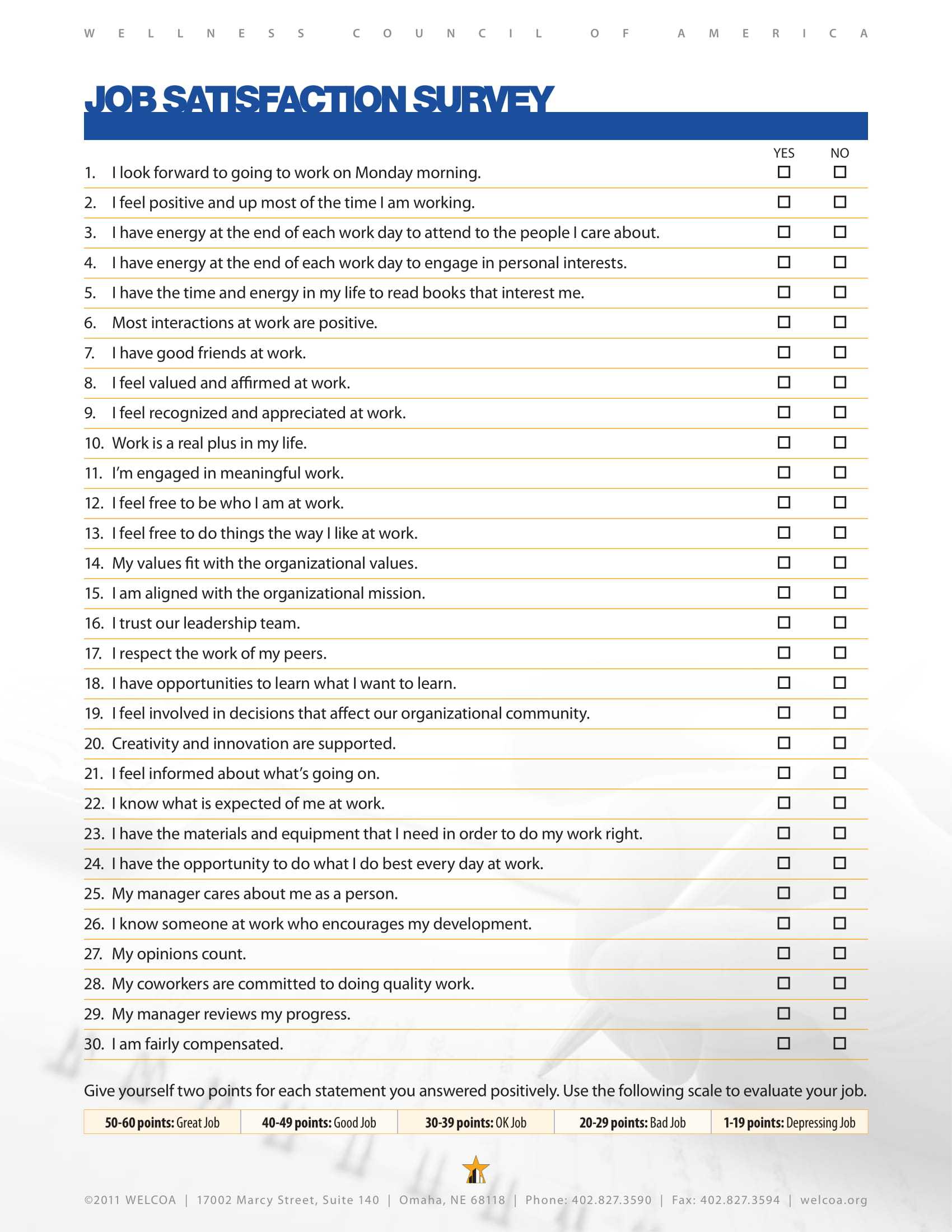 14+ Employee Satisfaction Survey Form Examples – Pdf, Doc In Employee Satisfaction Survey Template Word