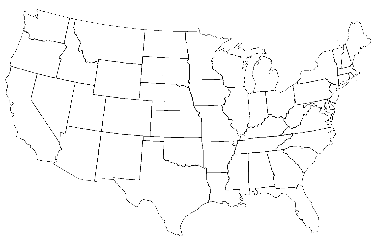 14 Usa Map Outline Template Images - United States Outline Inside Blank Template Of The United States
