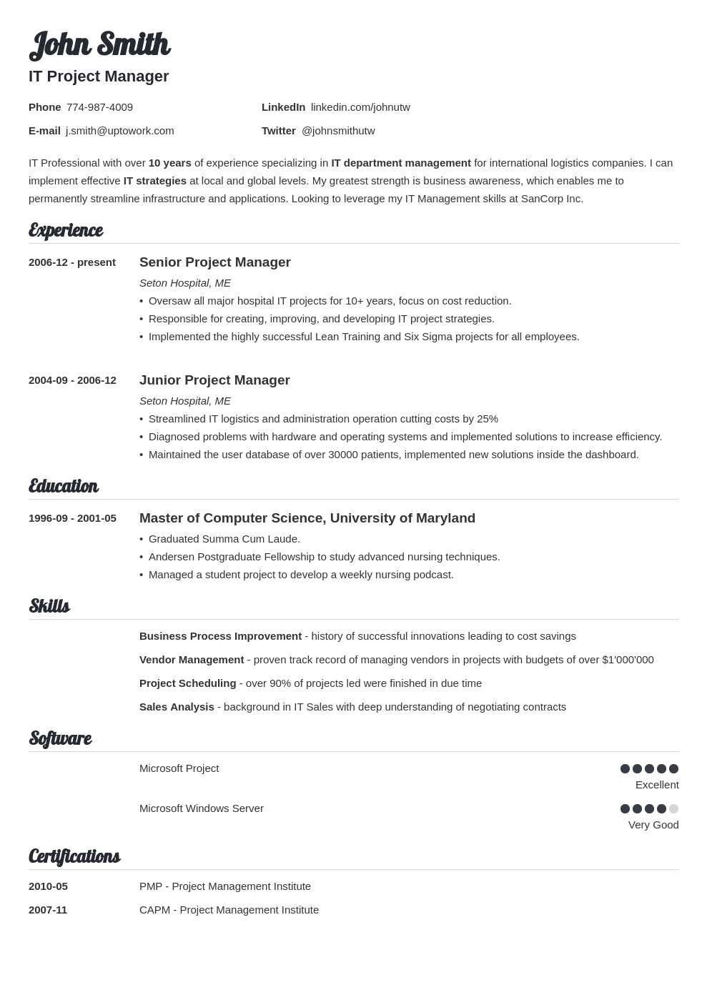 15+ Blank Resume Templates & Forms To Fill In And Download With Regard To Free Blank Cv Template Download
