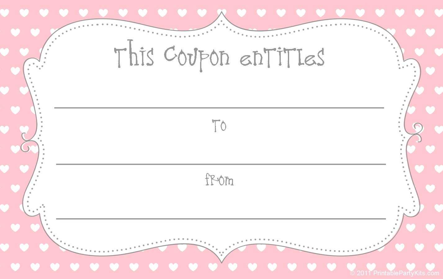15 Sets Of Free Printable Love Coupons And Templates With Regard To Coupon Book Template Word