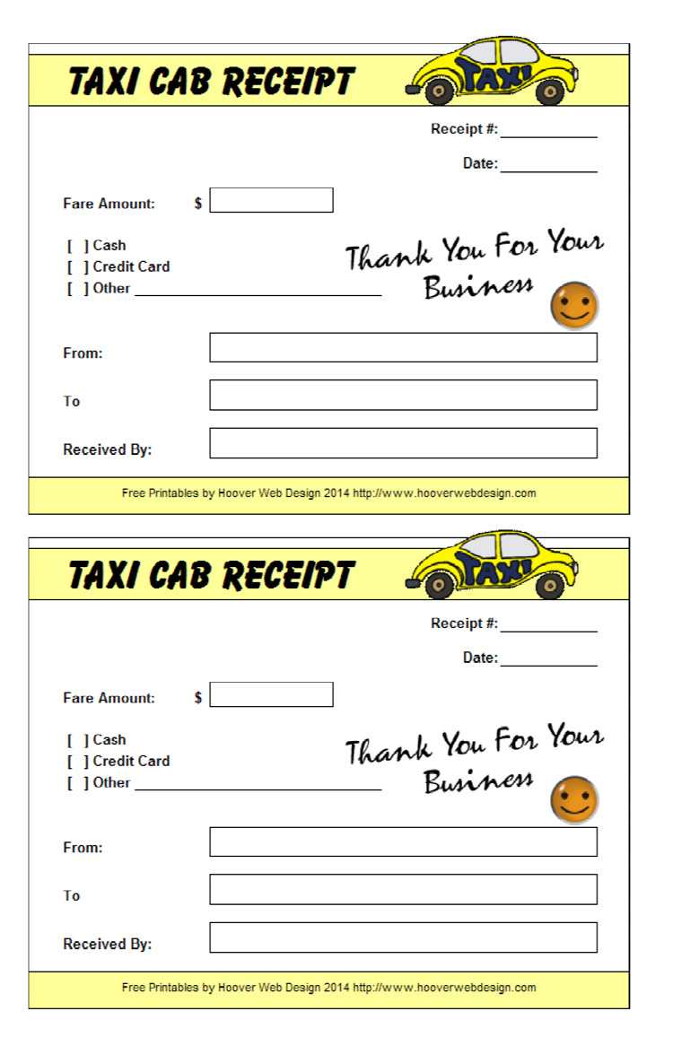 16+ Free Taxi Receipt Templates - Make Your Taxi Receipts Easily Throughout Blank Taxi Receipt Template