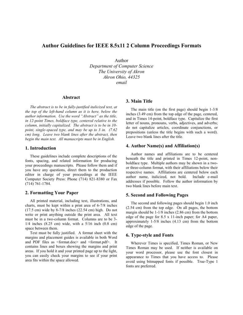 2 Column Format – Karan.ald2014 Pertaining To Ieee Template Word 2007