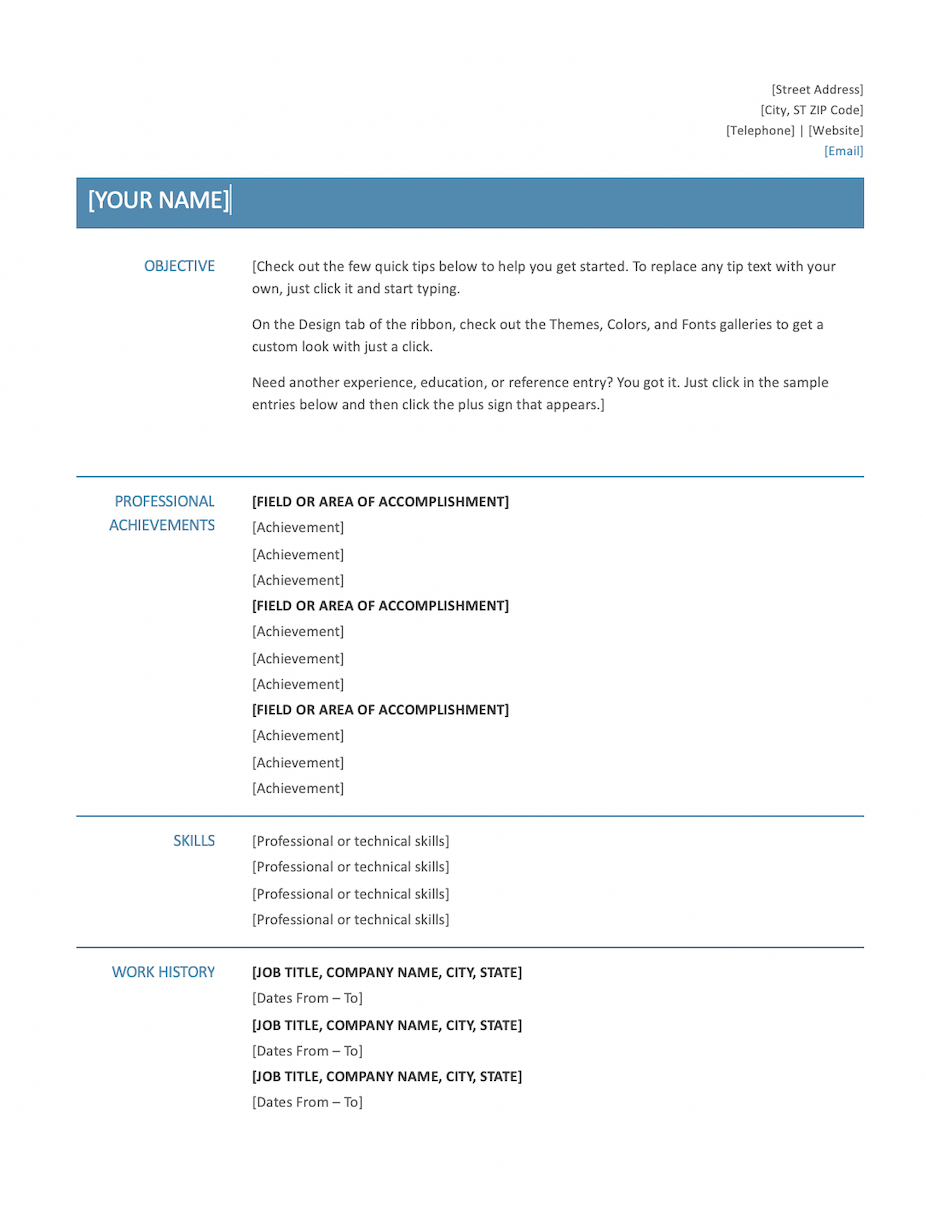 20+ Free And Premium Word Resume Templates [Download] For How To Get A Resume Template On Word