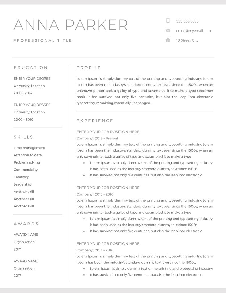 20+ Free And Premium Word Resume Templates [Download] Intended For Microsoft Word Resumes Templates