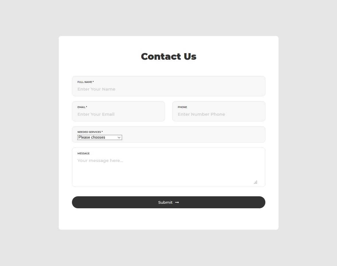 20 Free Awesome Bootstrap Contact Form Templates 2019 – Colorlib Throughout Enquiry Form Template Word