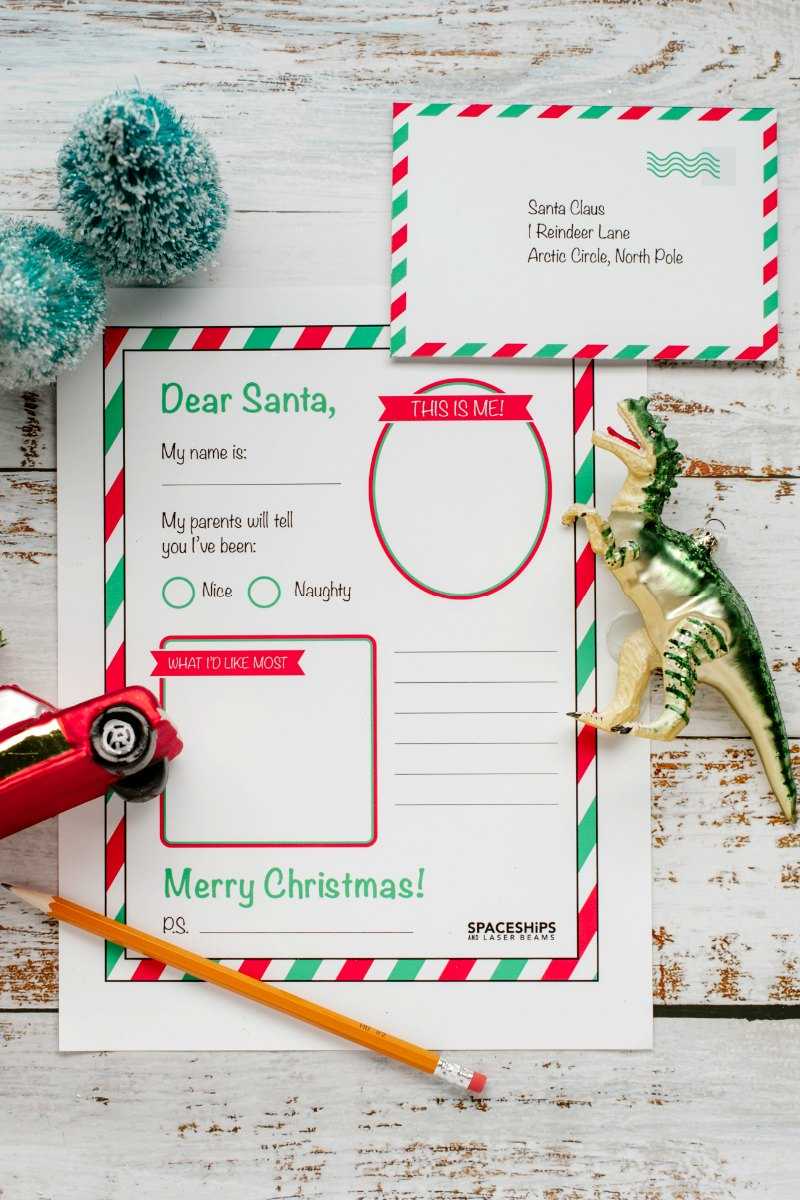 20 Free Printable Letters To Santa Templates – Spaceships Within Blank Letter Writing Template For Kids