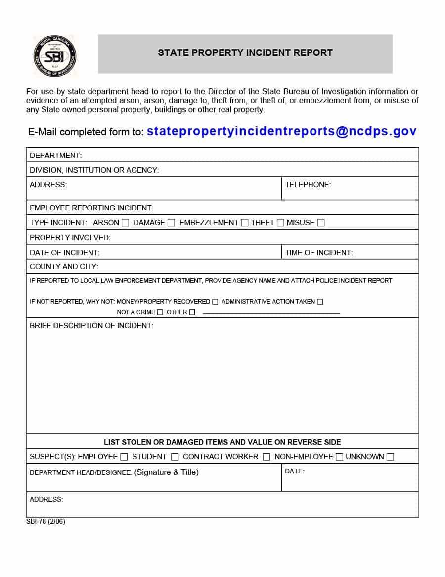 20+ Police Report Template & Examples [Fake / Real] ᐅ For Incident Report Template Uk