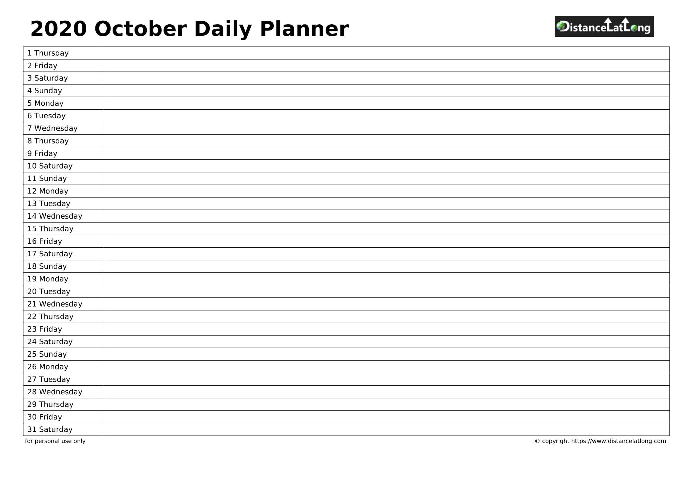 2020 Family Calendar Family Landscape Orientation Free Inside Printable Blank Daily Schedule Template