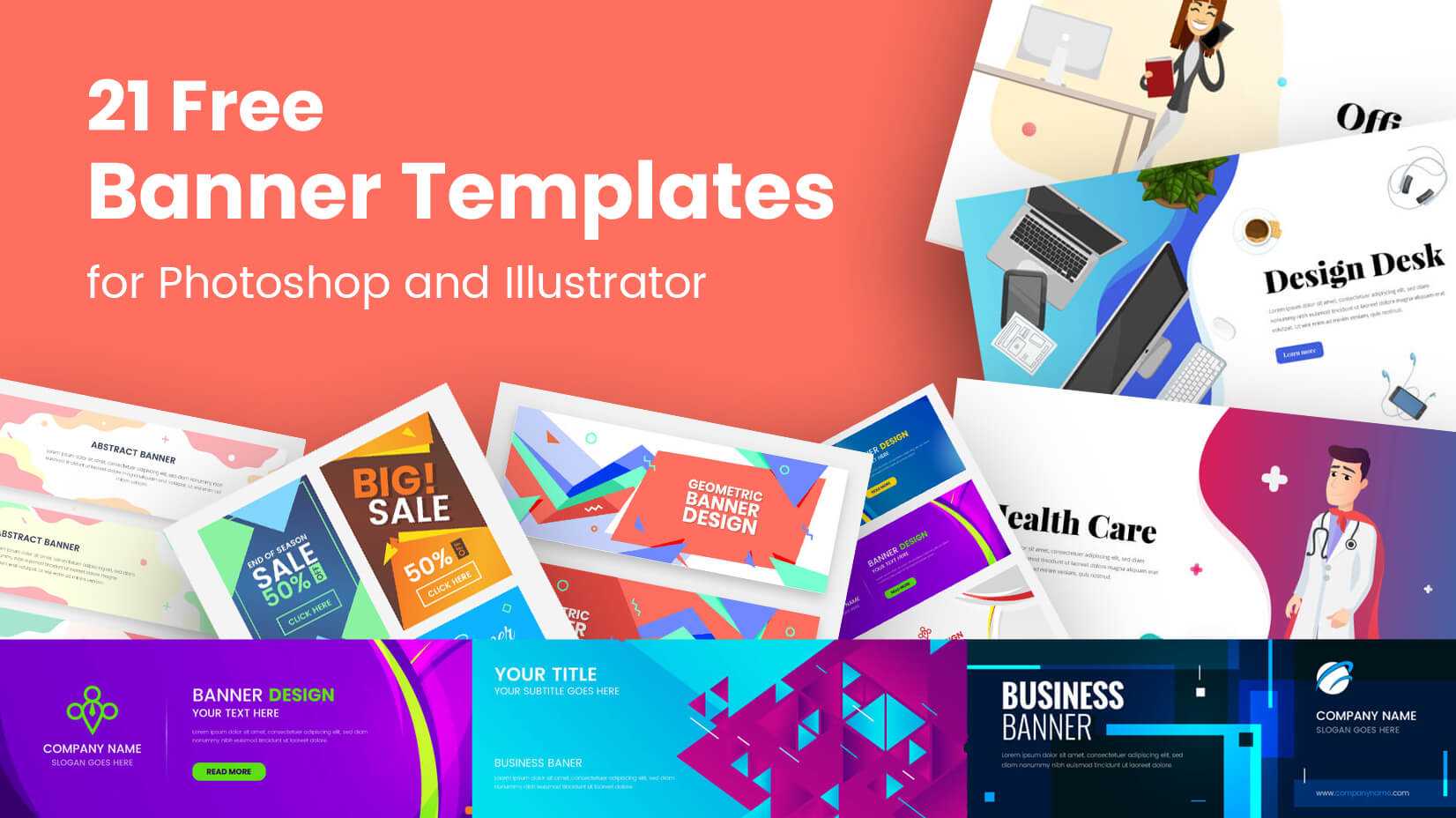 21 Free Banner Templates For Photoshop And Illustrator For Adobe Photoshop Banner Templates