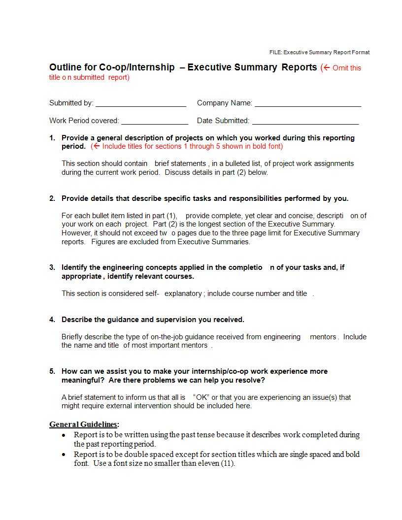 22+ Executive Summary Samples – Pdf, Doc | Examples In Executive Summary Report Template