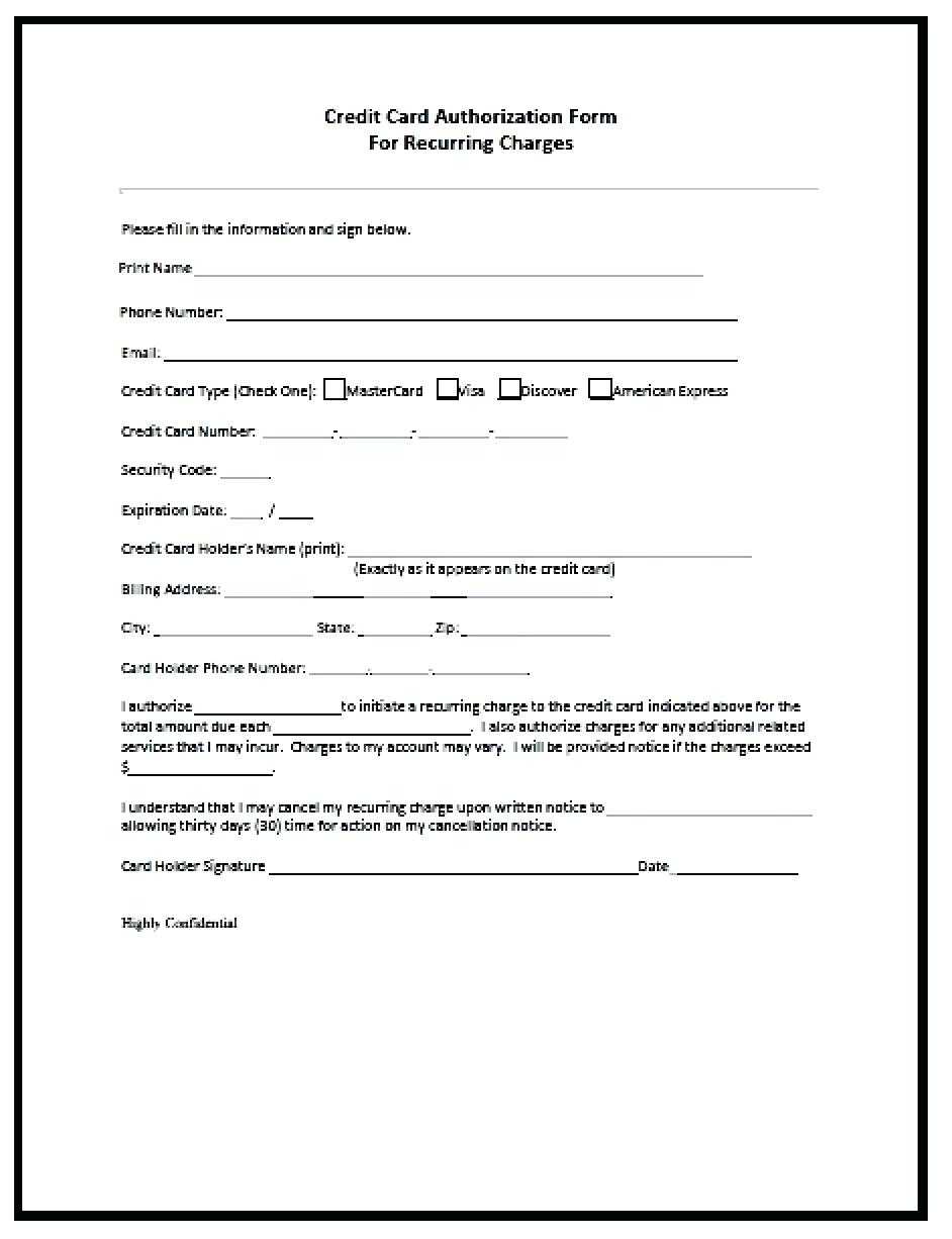 23+ Credit Card Authorization Form Template Pdf Fillable 2020!! Intended For Credit Card Authorization Form Template Word