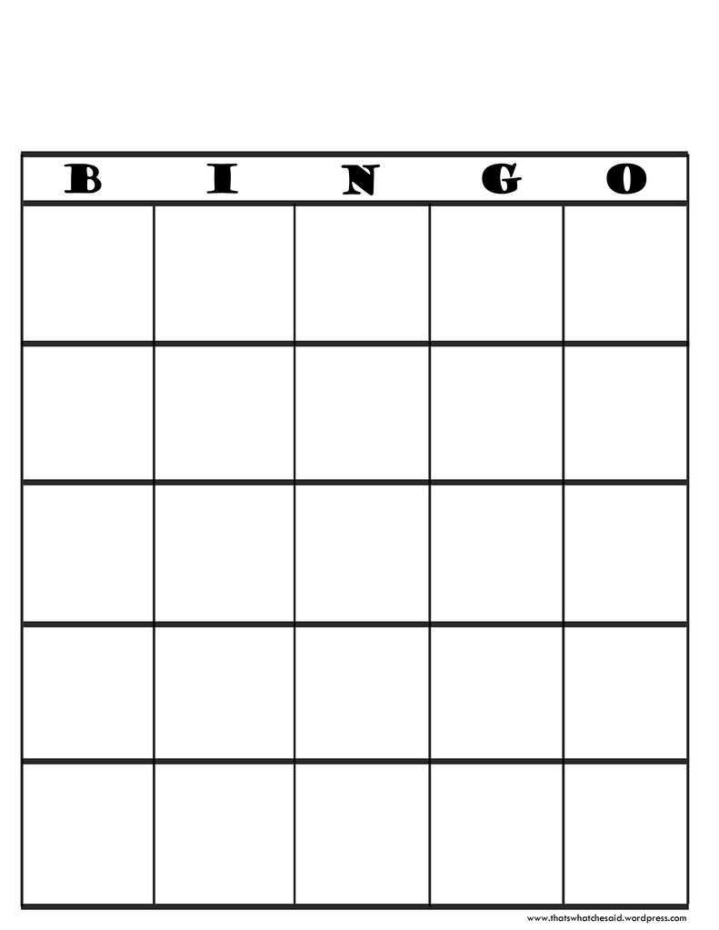 25 Amusing Blank Bingo Cards For All | Kittybabylove Throughout Blank Bingo Template Pdf