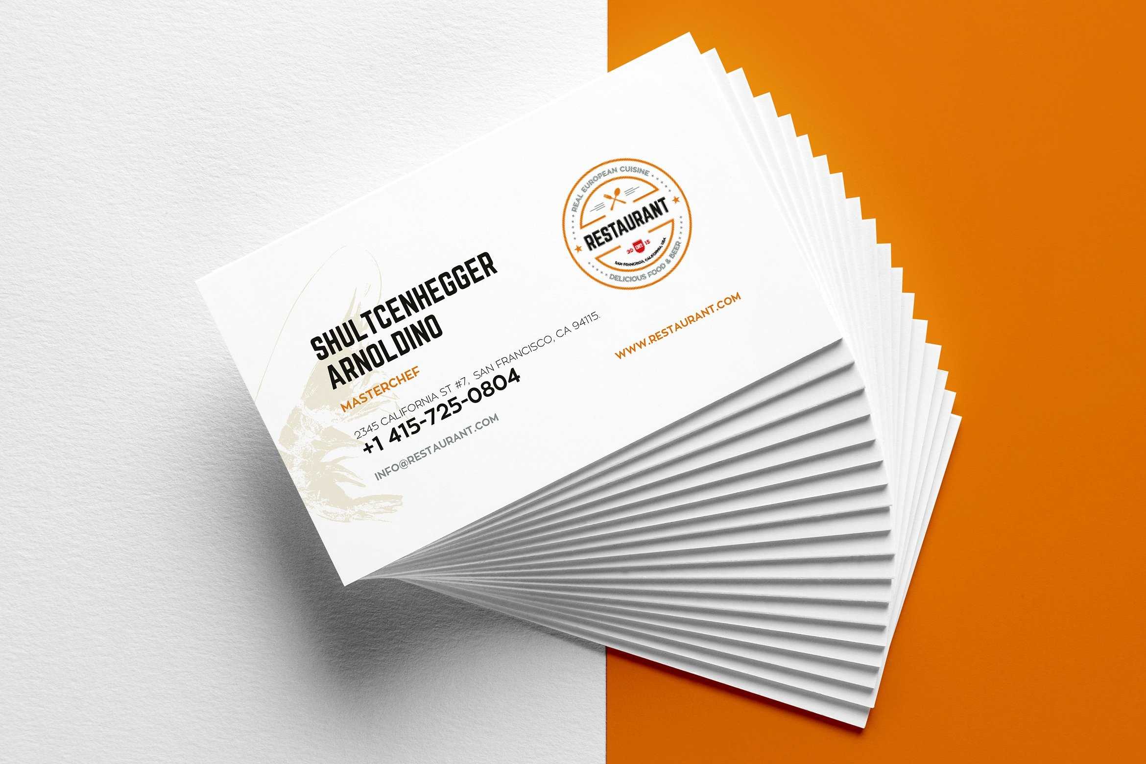 29+ Creative Restaurant Business Card Templates – Ai, Apple Inside Blank Business Card Template Photoshop