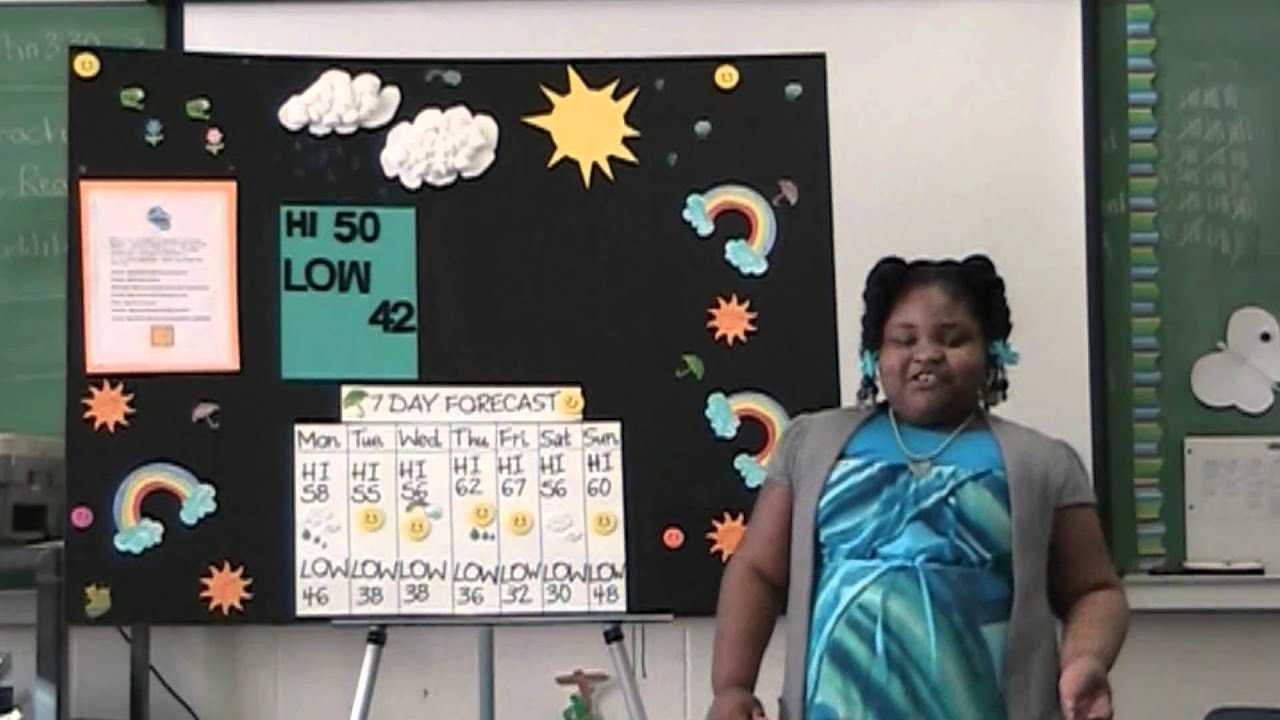 2Nd Grade Weather Reports.wmv Intended For Kids Weather Report Template