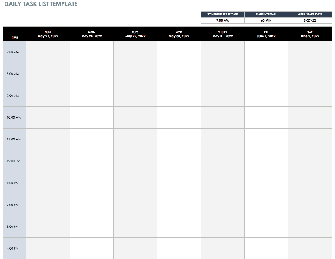 30+ Free Task And Checklist Templates | Smartsheet Throughout Daily Task List Template Word