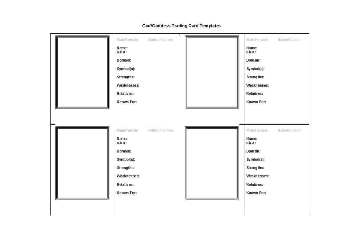 33 Free Trading Card Templates (Baseball, Football, Etc Within Playing Card Template Word