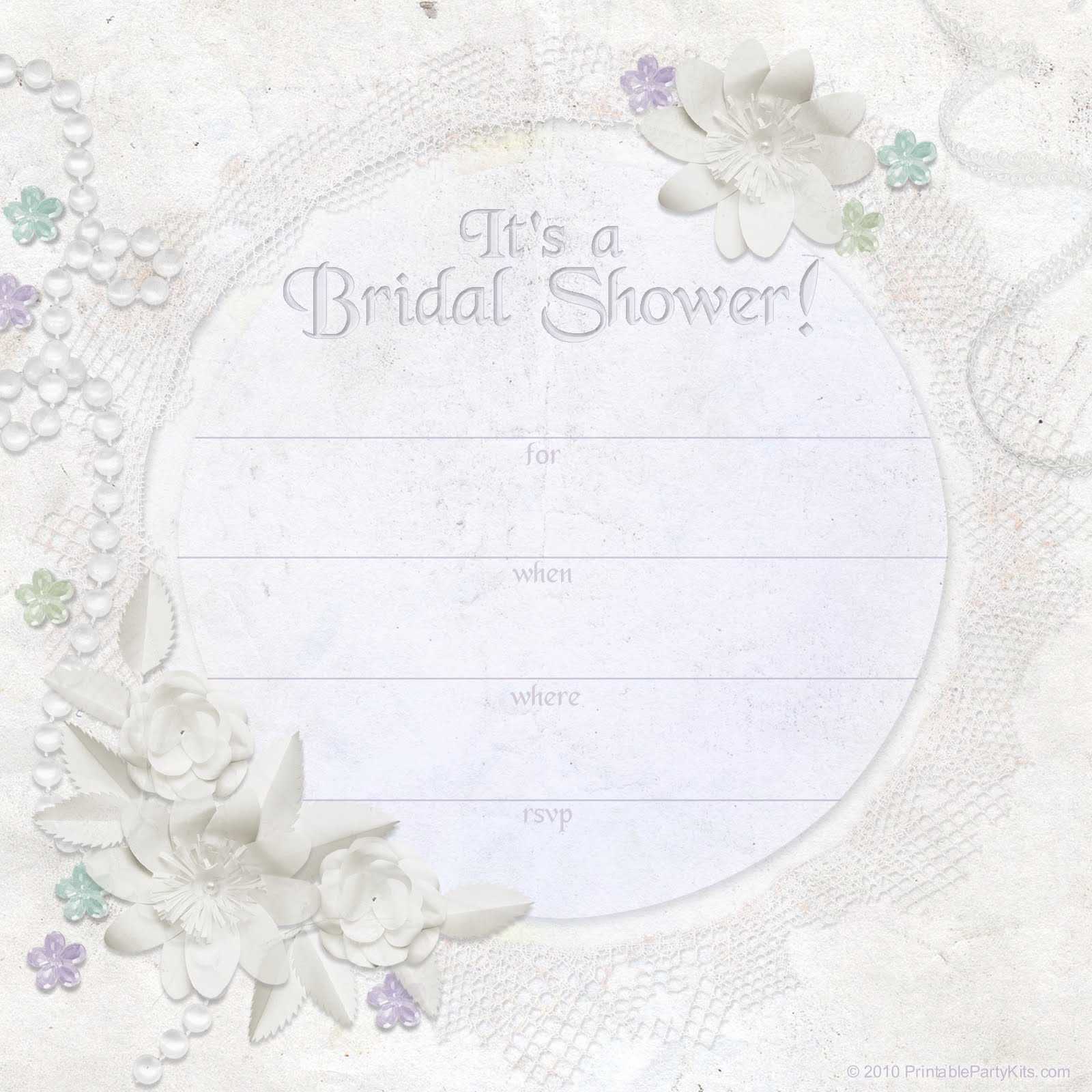 34 Stylish Bridal Shower Invitation Templates Within Blank Bridal Shower Invitations Templates