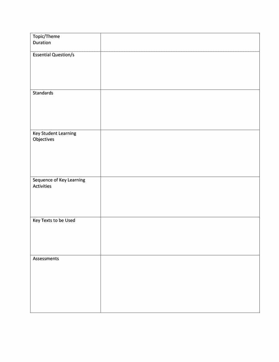 39 Best Unit Plan Templates [Word, Pdf] ᐅ Templatelab With Regard To Making Words Template