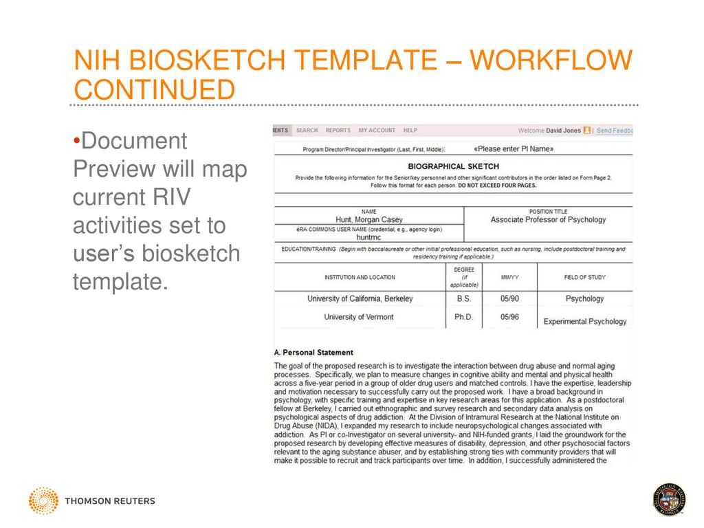 396B Biosketch Nih Template | Wiring Resources Inside Nih Biosketch Template Word