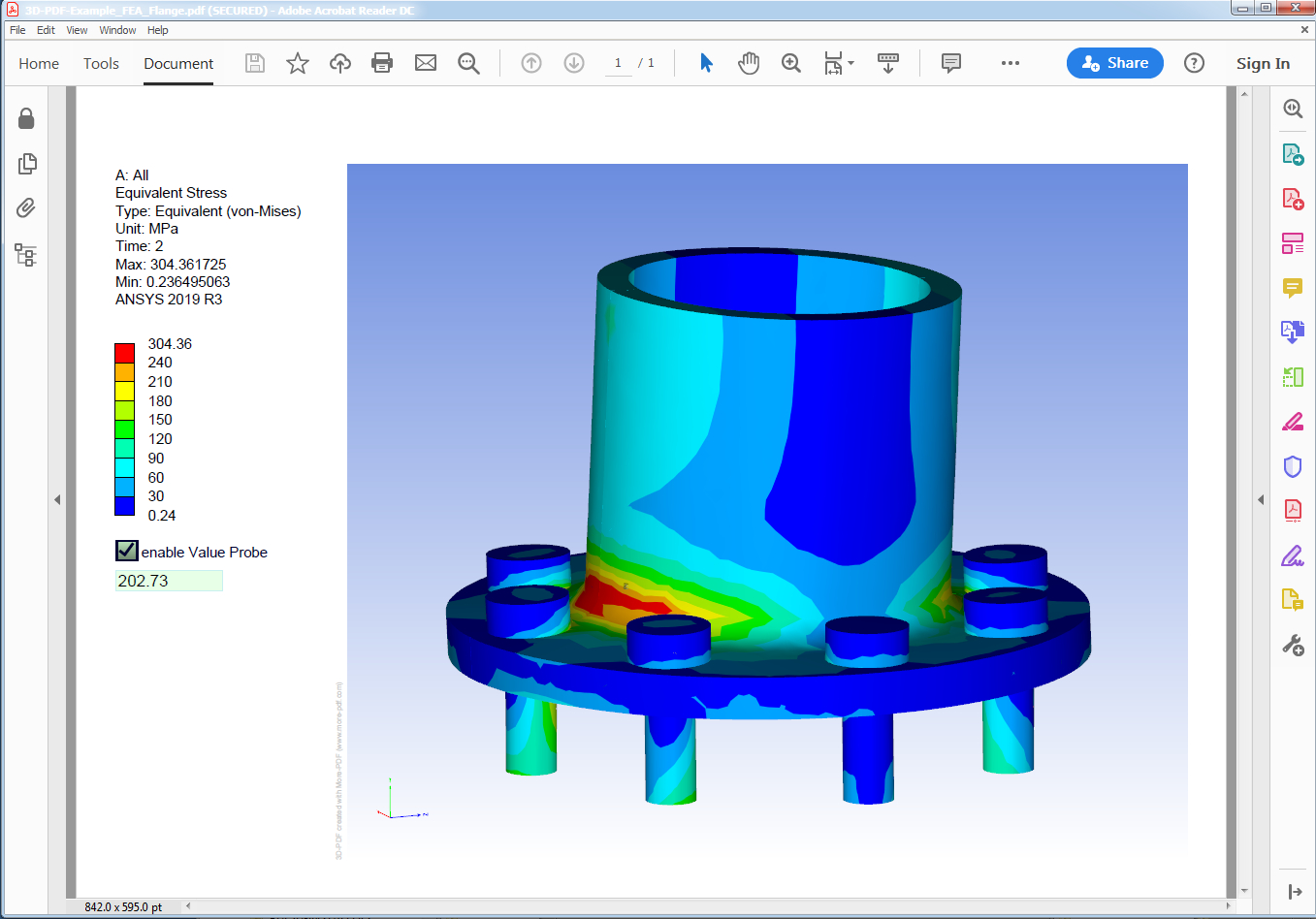 3D Pdf Examples Of Engineering Analysis, Cae, Simulation Regarding Fea Report Template