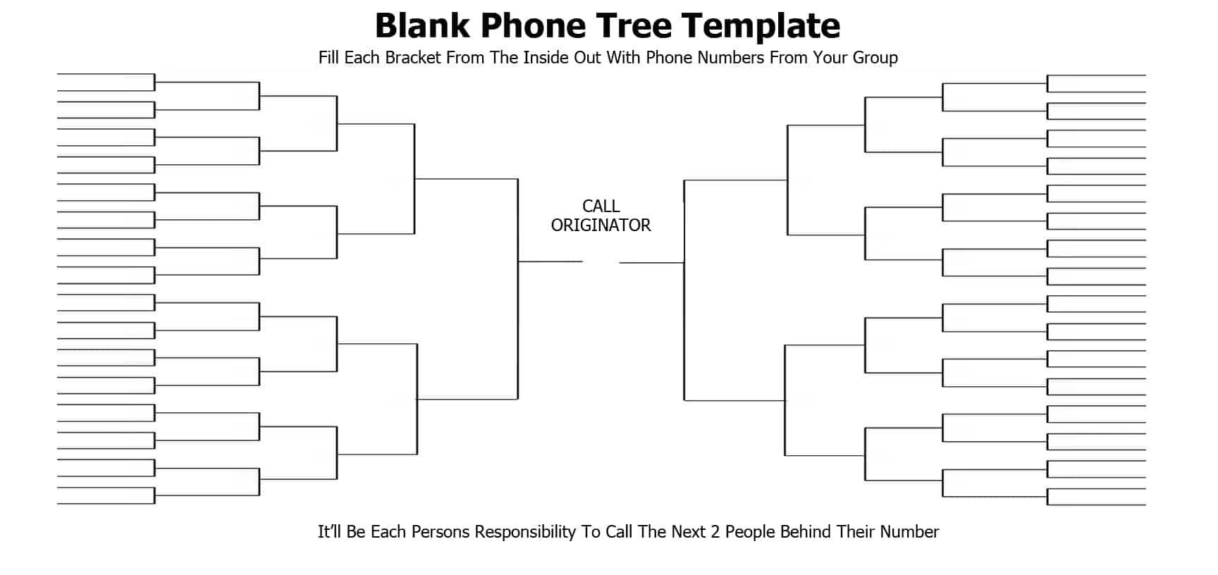 4 Phone Tree Templates – Word Excel Formats With Regard To Calling Tree Template Word
