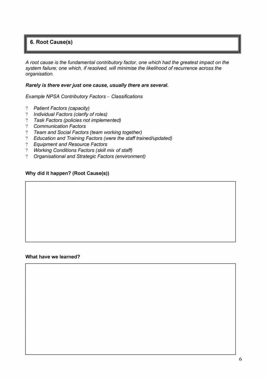 40+ Effective Root Cause Analysis Templates, Forms & Examples With Regard To Failure Analysis Report Template