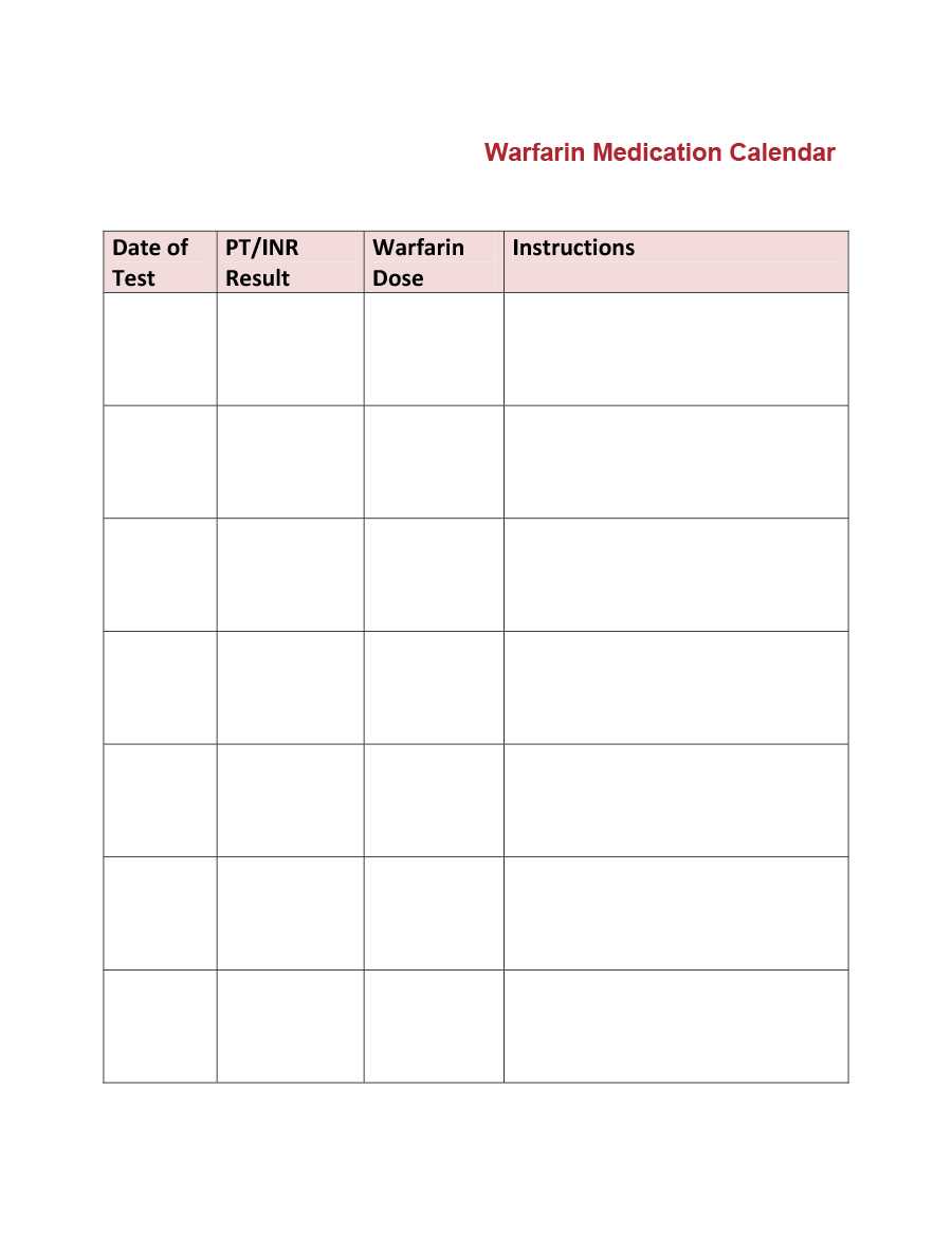 40 Great Medication Schedule Templates (+Medication Calendars) Inside Blank Medication List Templates