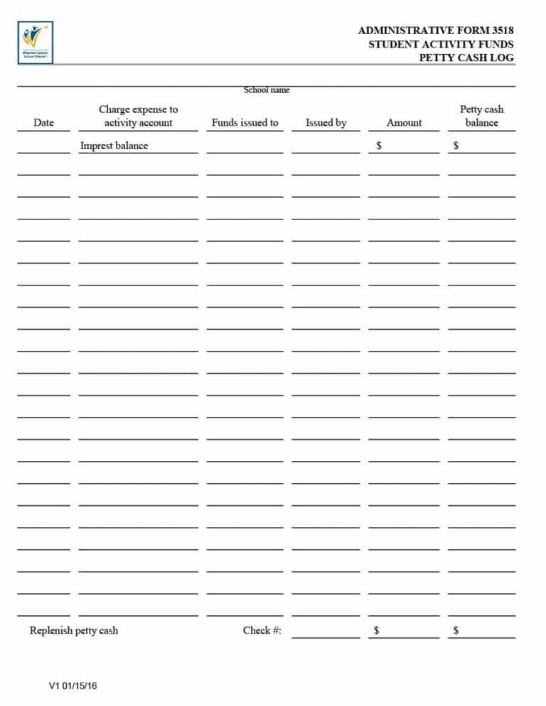 40 Petty Cash Log Templates & Forms [Excel, Pdf, Word] ᐅ With Petty ...