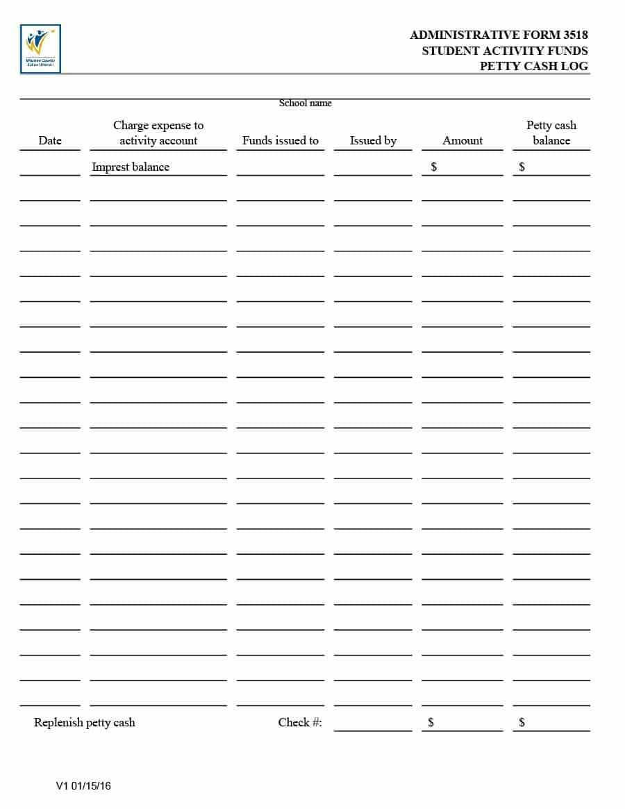 40 Petty Cash Log Templates & Forms [Excel, Pdf, Word] ᐅ With Petty Cash Expense Report Template