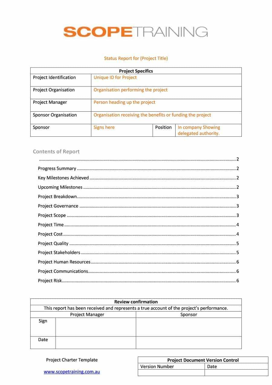 40+ Project Status Report Templates [Word, Excel, Ppt] ᐅ Inside What Is A Report Template