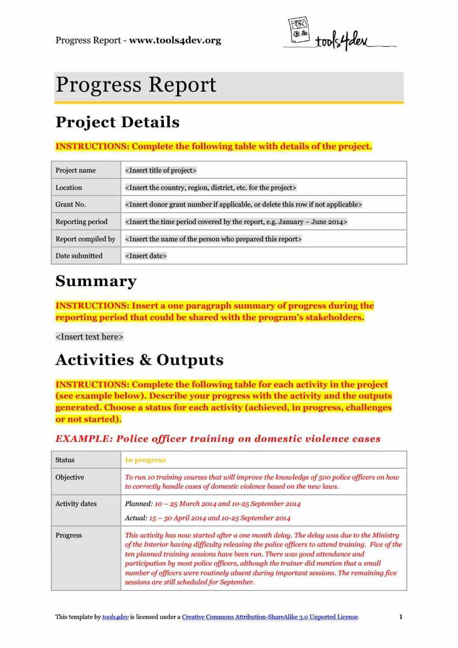 40+ Project Status Report Templates [Word, Excel, Ppt] ᐅ Regarding Stoplight Report Template