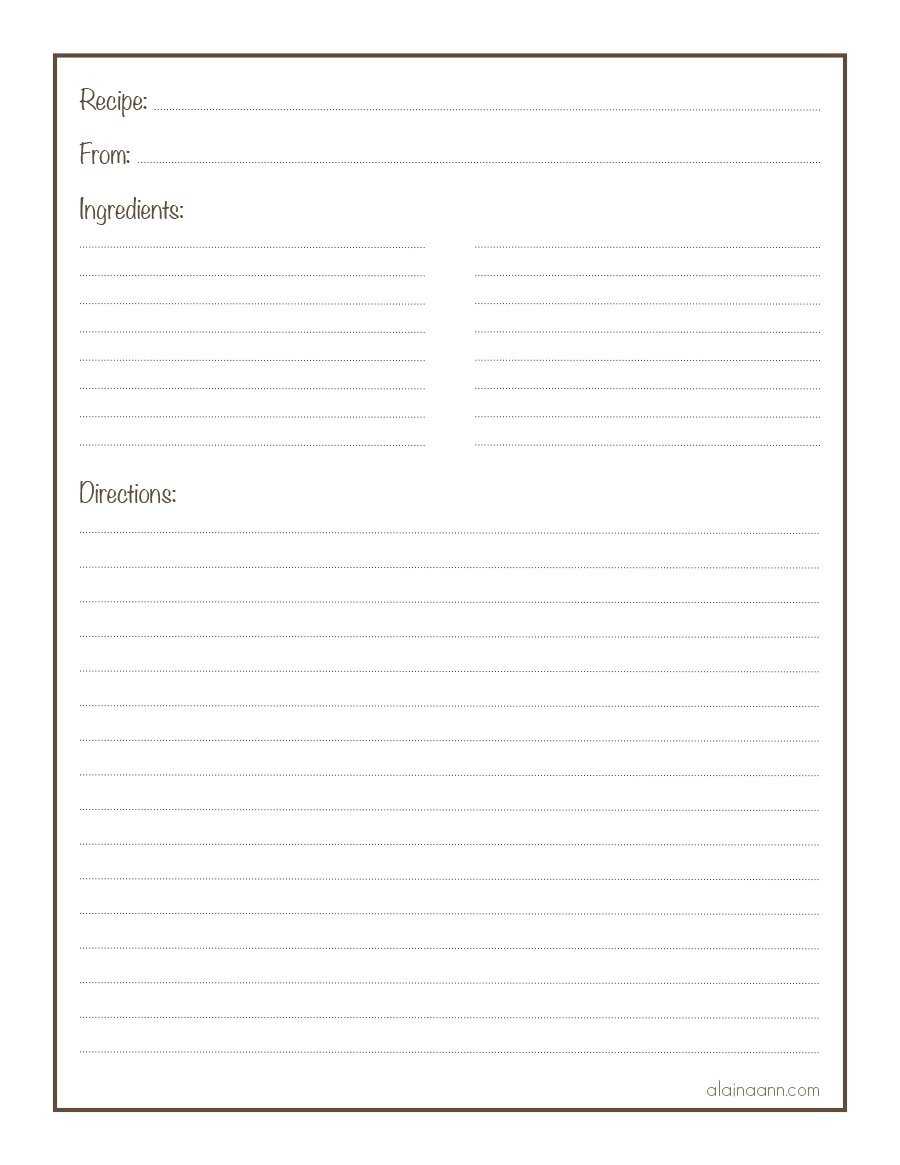 44 Perfect Cookbook Templates [+Recipe Book & Recipe Cards] Intended For Full Page Recipe Template For Word