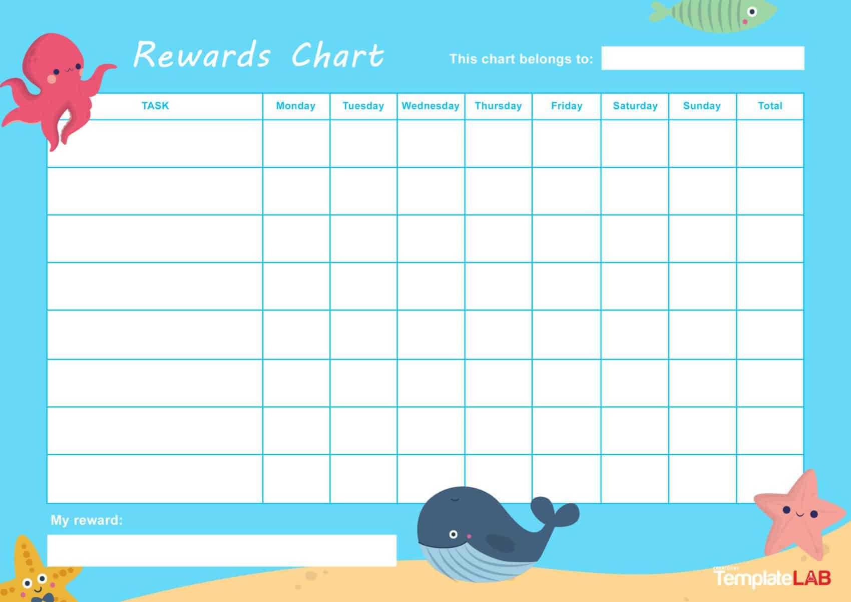 44 Printable Reward Charts For Kids (Pdf, Excel & Word) Throughout Reward Chart Template Word