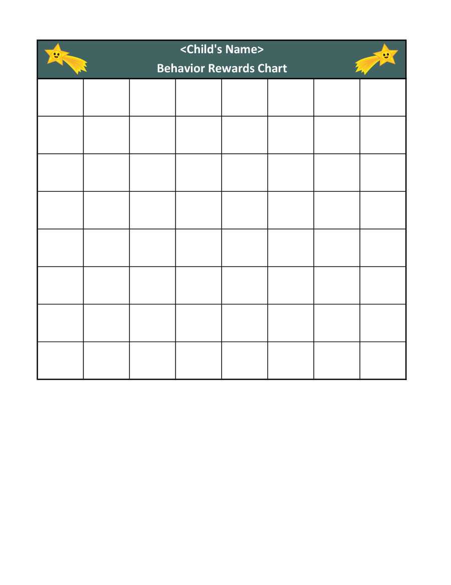 44 Printable Reward Charts For Kids (Pdf, Excel & Word) With Regard To Blank Reward Chart Template