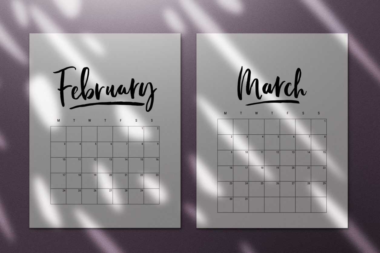 45 Best Printable Calendars 2020 (Both Free And Premium) In Blank Word Wall Template Free