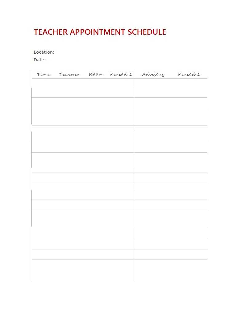 45 Printable Appointment Schedule Templates [& Appointment Regarding Appointment Sheet Template Word