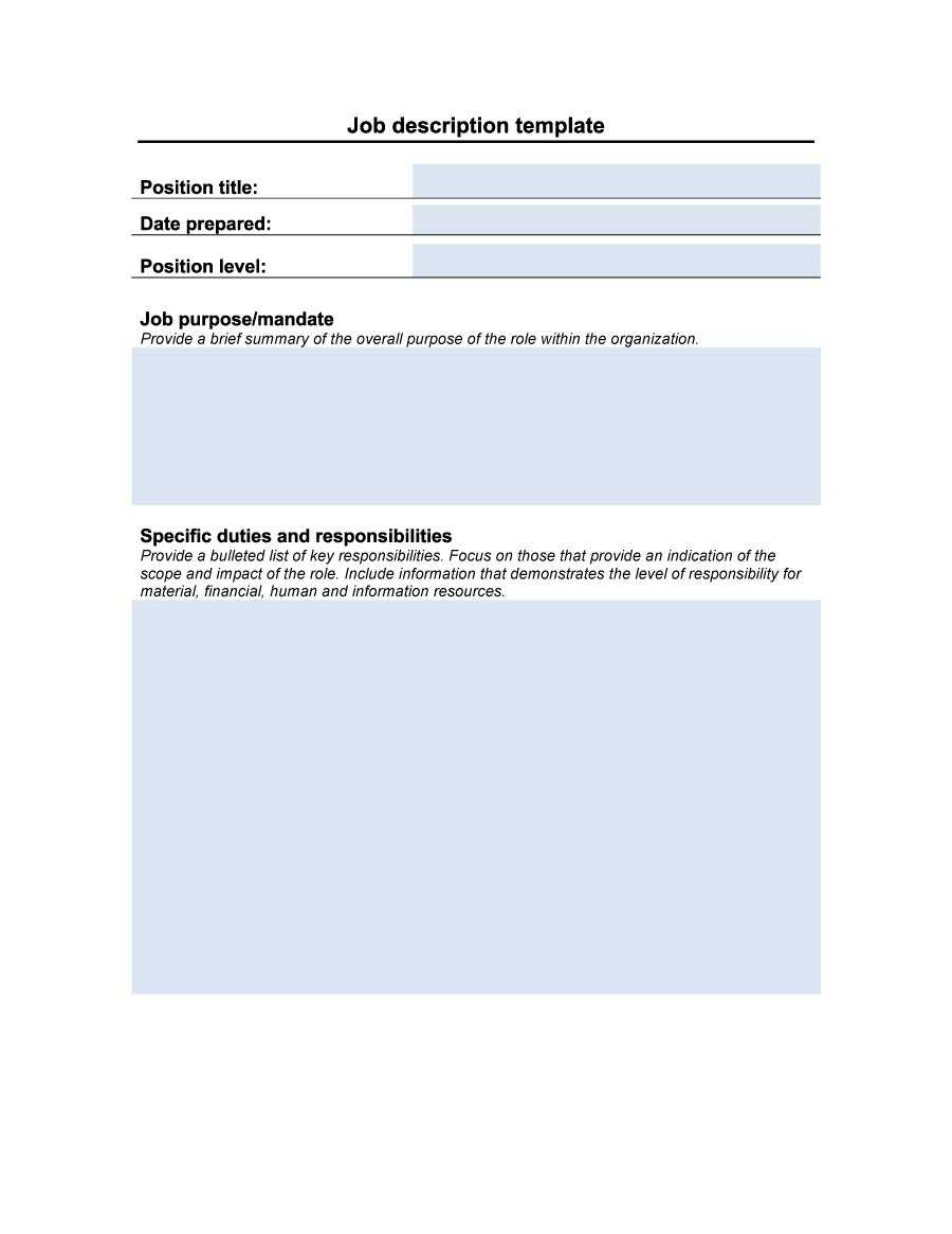 47 Job Description Templates & Examples ᐅ Templatelab Inside Job Descriptions Template Word