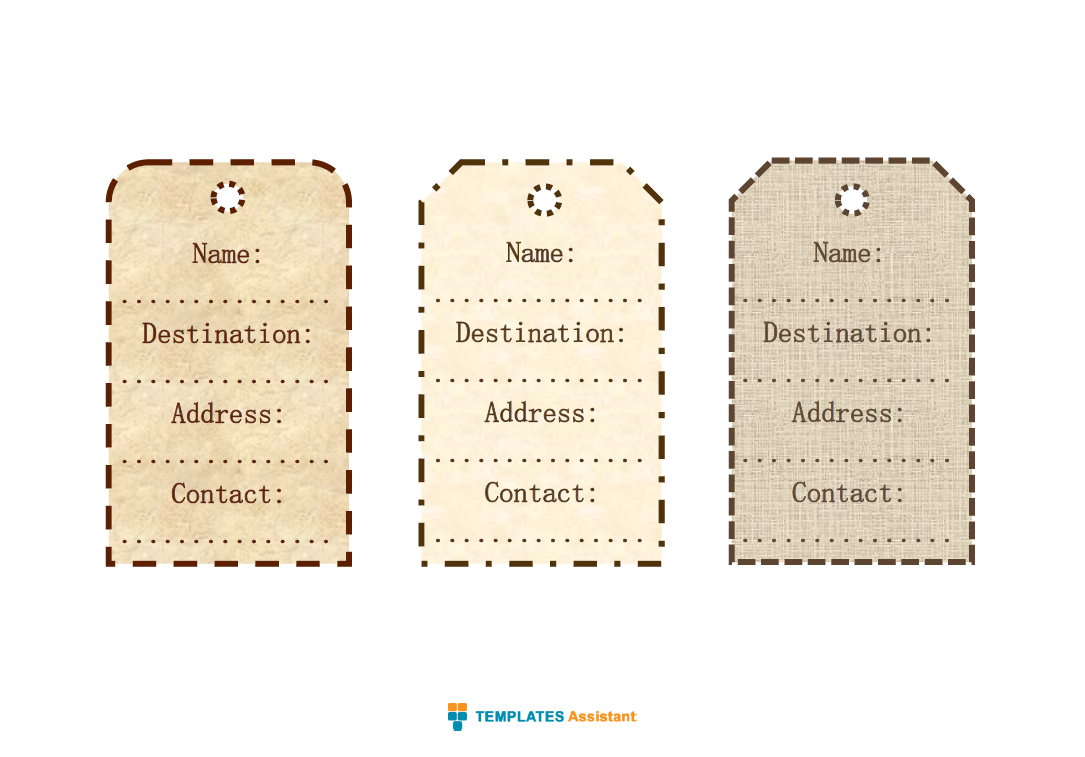 5 Luggage Tag Templates | Templates Assistant Pertaining To Luggage Tag Template Word