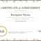 50 Free Creative Blank Certificate Templates In Psd For Blank Certificate Of Achievement Template