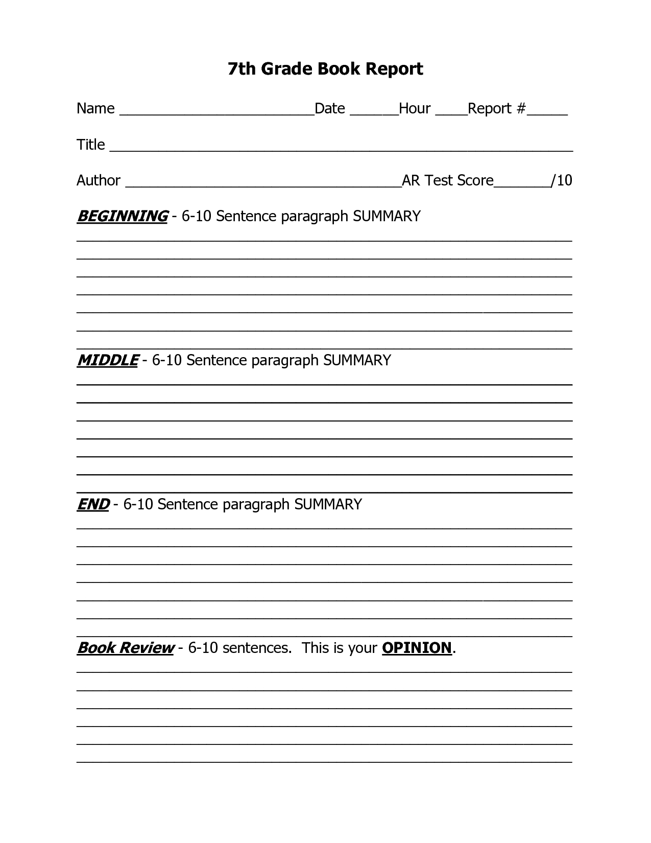 5Th Grade Writing Paragraphs Worksheets | Printable With Book Report Template 4Th Grade