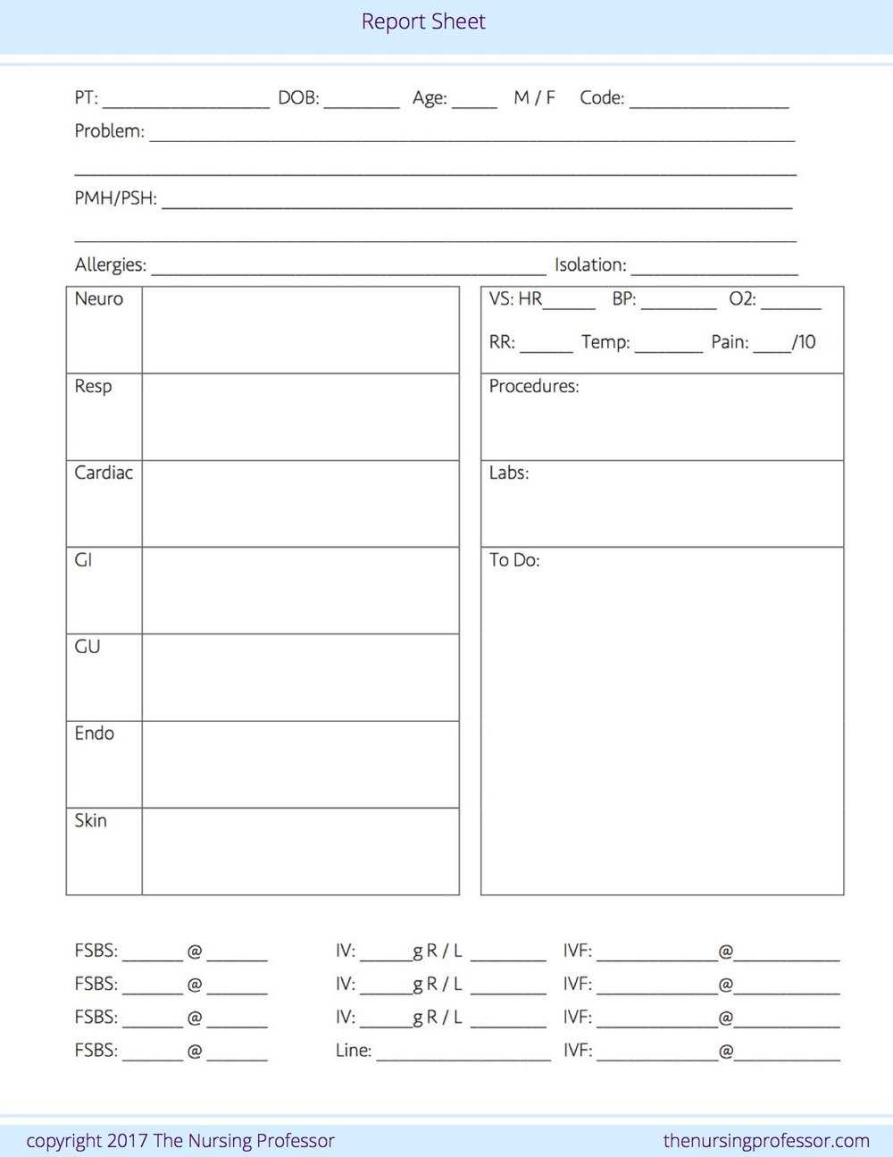 6 Tools To Help You Crush Clinicaland Make Life As A Inside Nurse Shift Report Sheet Template