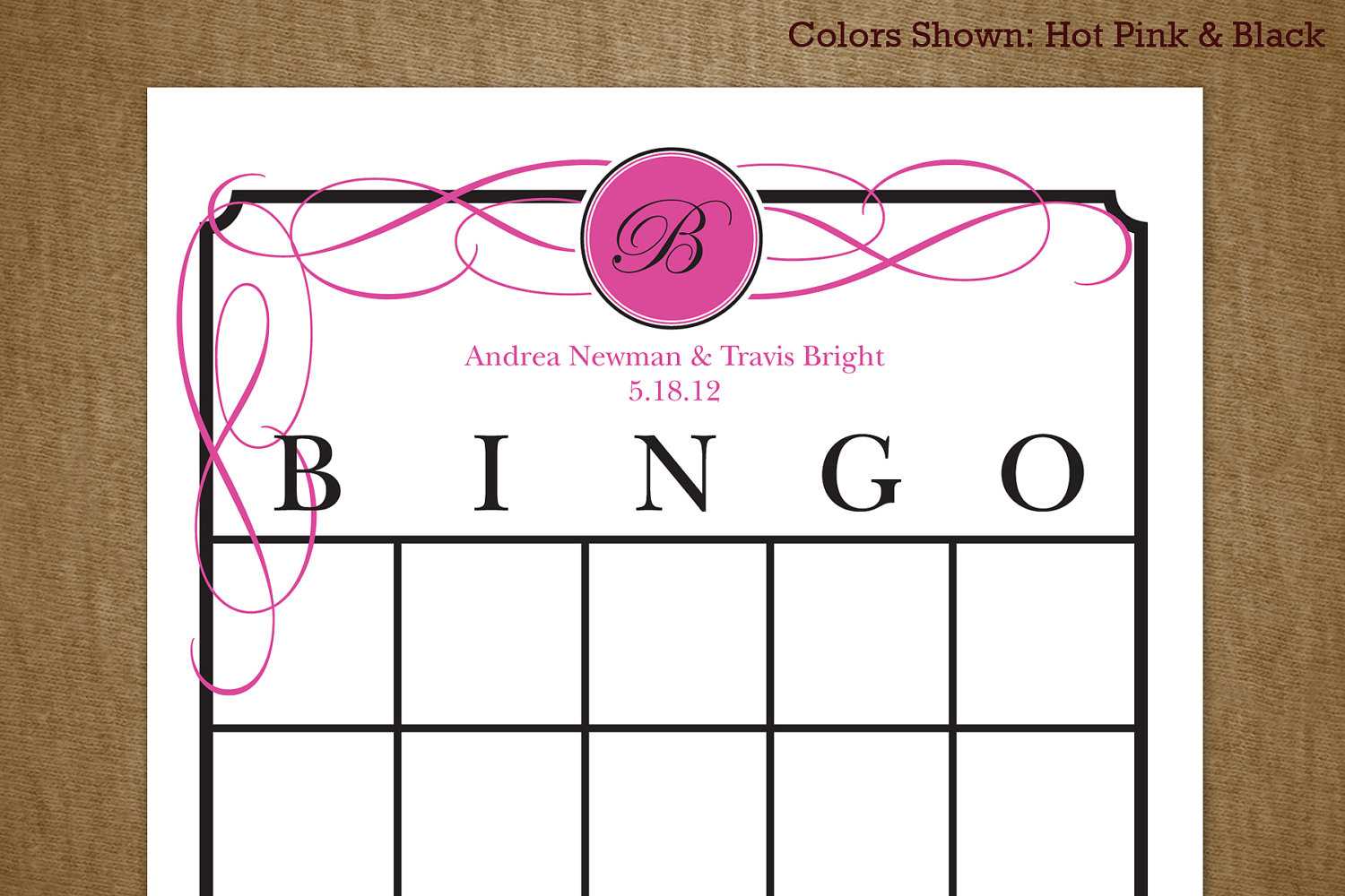7 Best Images Of Bridal Shower Gift Bingo Printable – Free For Blank Bridal Shower Bingo Template
