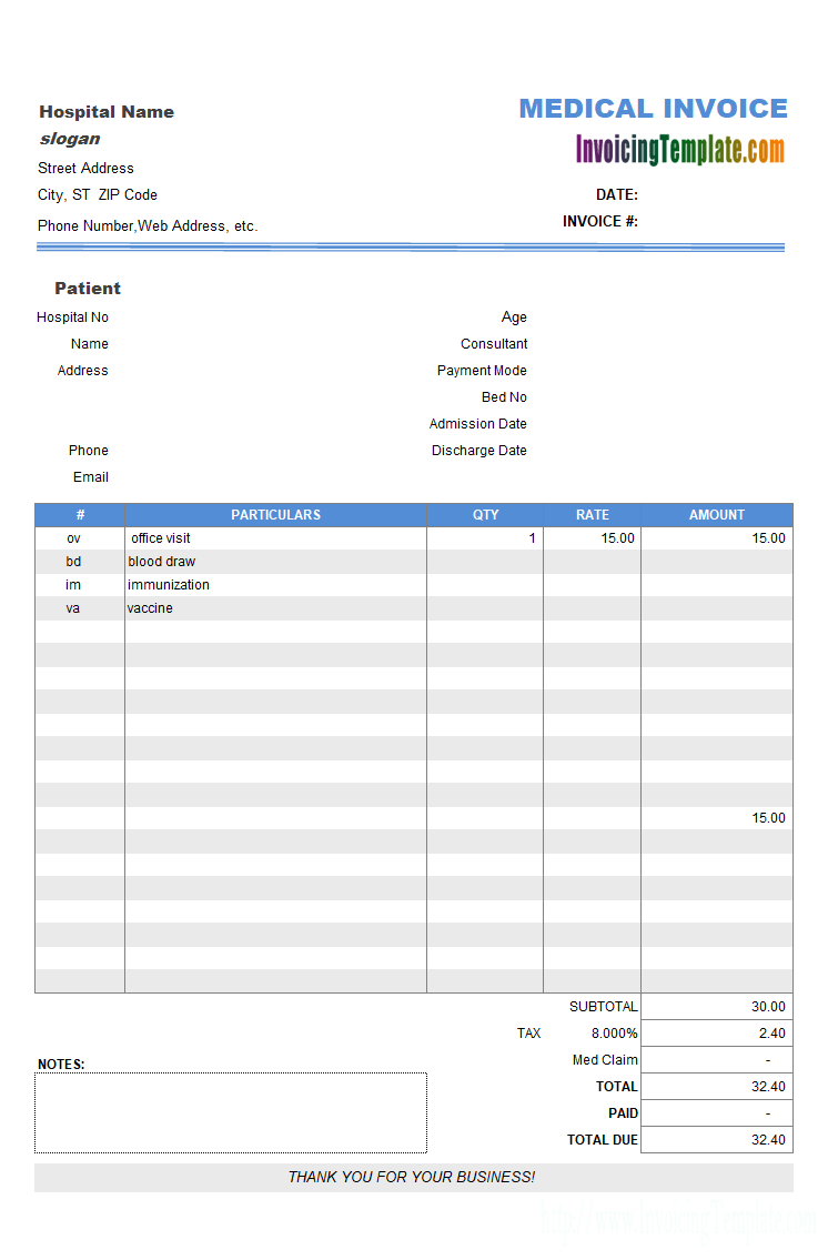 737Cb Cash Invoice Sample Report Templates Format Doc Inside Medical Report Template Doc